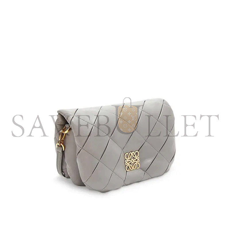 LOEWE GOYA MINI PLEATED LEATHER SHOULDER BAG A896W56X05 (20*13*6cm)